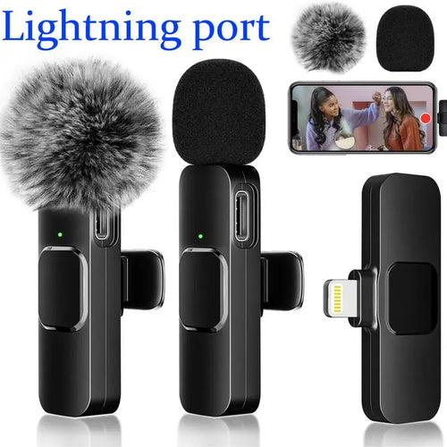 2-Pack Wireless Lavalier Microphones — Clip-On Mics for Phone Recording