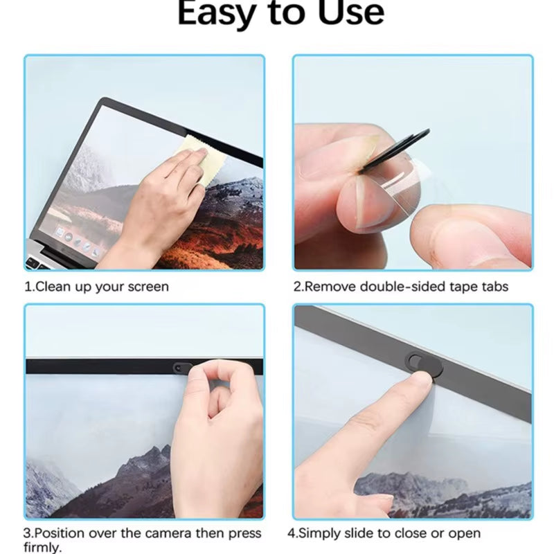 Ultra-Thin Sliding Webcam Covers — Laptop, Tablet & Phone Privacy Pack