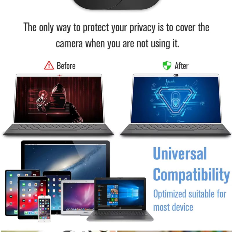 Ultra-Thin Sliding Webcam Covers — Laptop, Tablet & Phone Privacy Pack