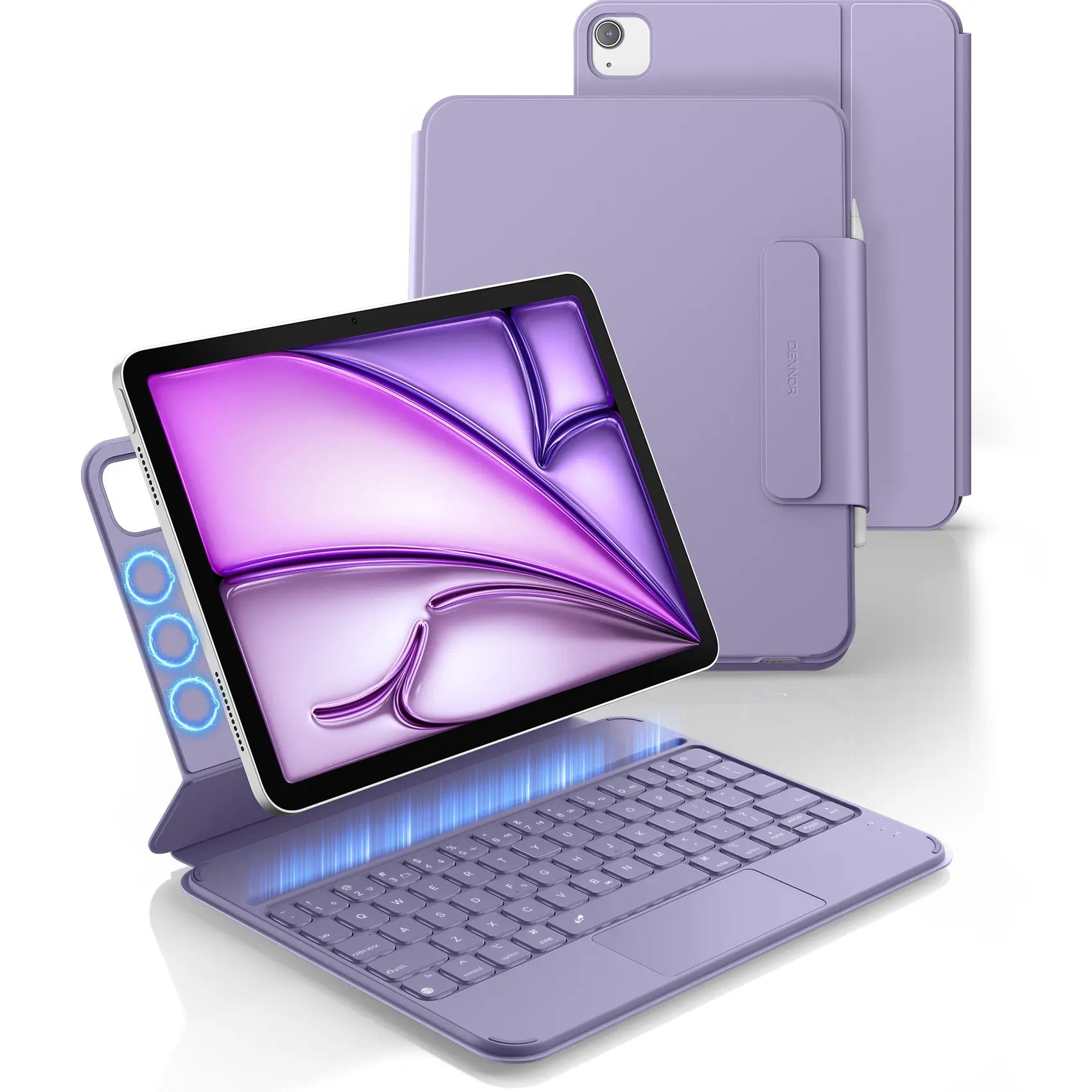 Dexnor Magnetic Keyboard Case for iPad Air/Pro 11 — Trackpad & Backlit Keys