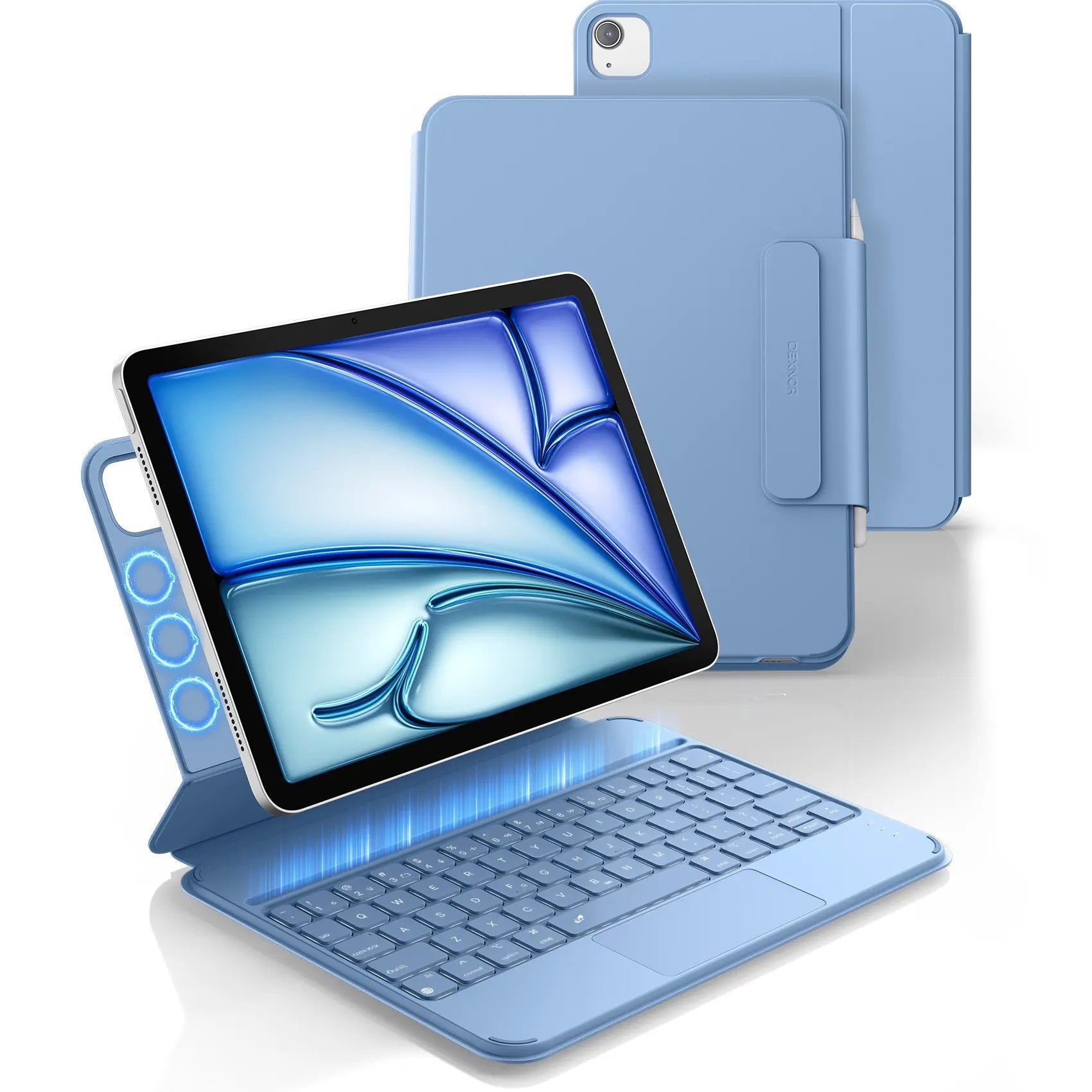 Dexnor Magnetic Keyboard Case for iPad Air/Pro 11 — Trackpad & Backlit Keys