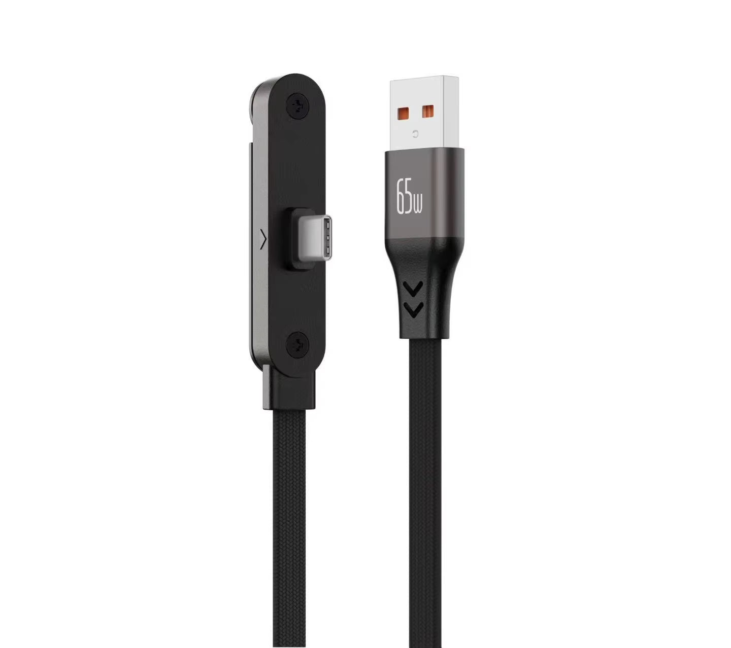 240W Right-Angle USB-C Fast Charging Cable with Foldable Phone Stand