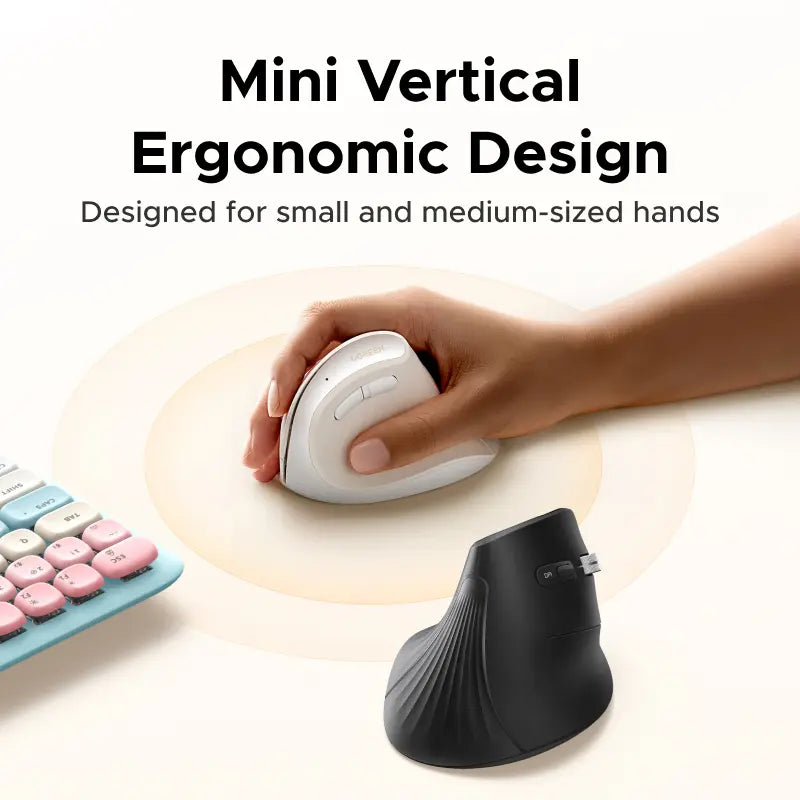 UGREEN Vertical Wireless Ergonomic Mouse — Bluetooth + 2.4G, 5 DPI Levels