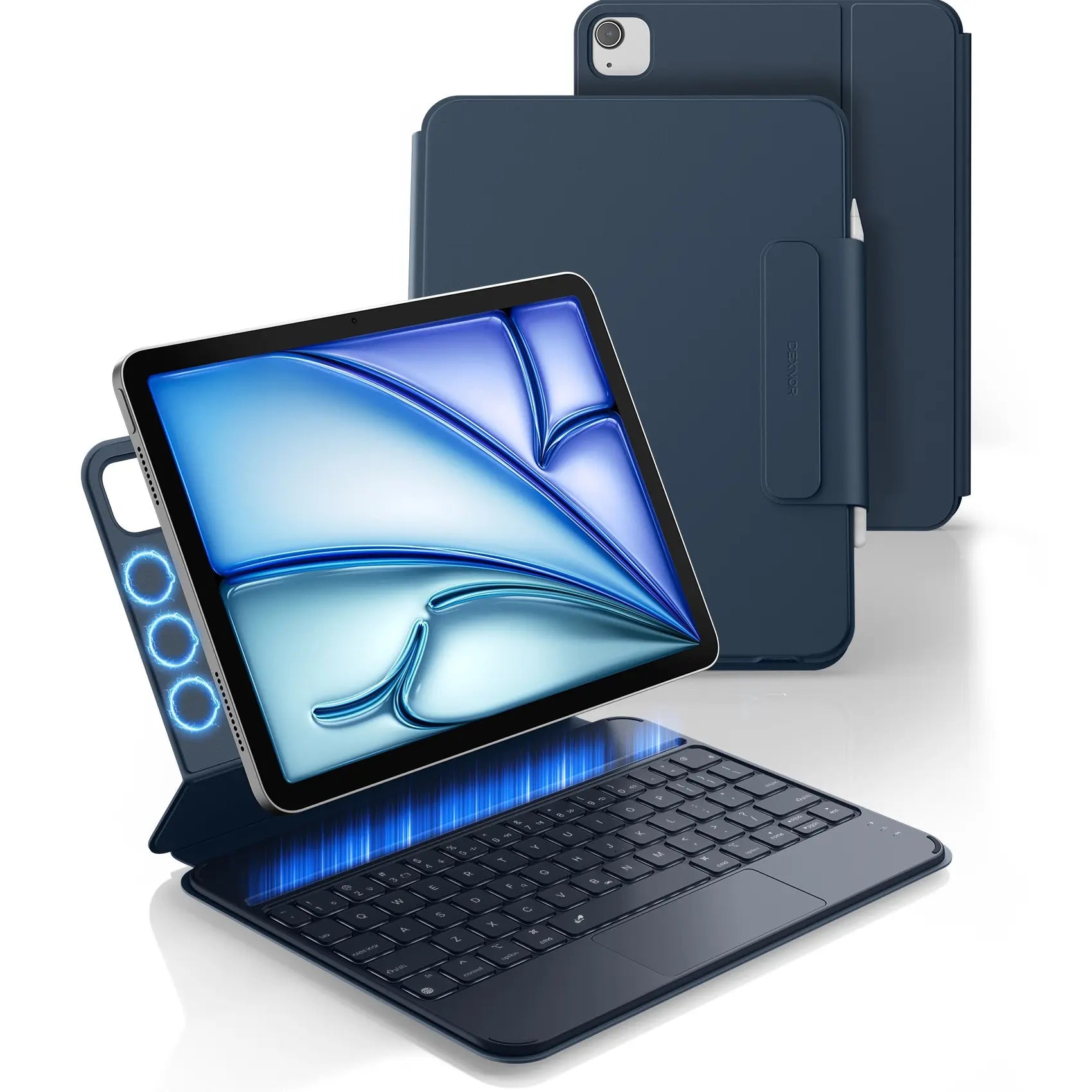 Dexnor Magnetic Keyboard Case for iPad Air/Pro 11 — Trackpad & Backlit Keys