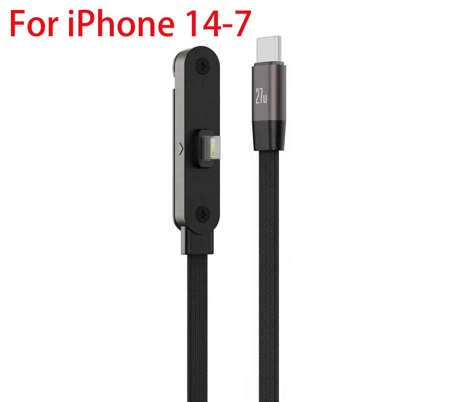 240W Right-Angle USB-C Fast Charging Cable with Foldable Phone Stand