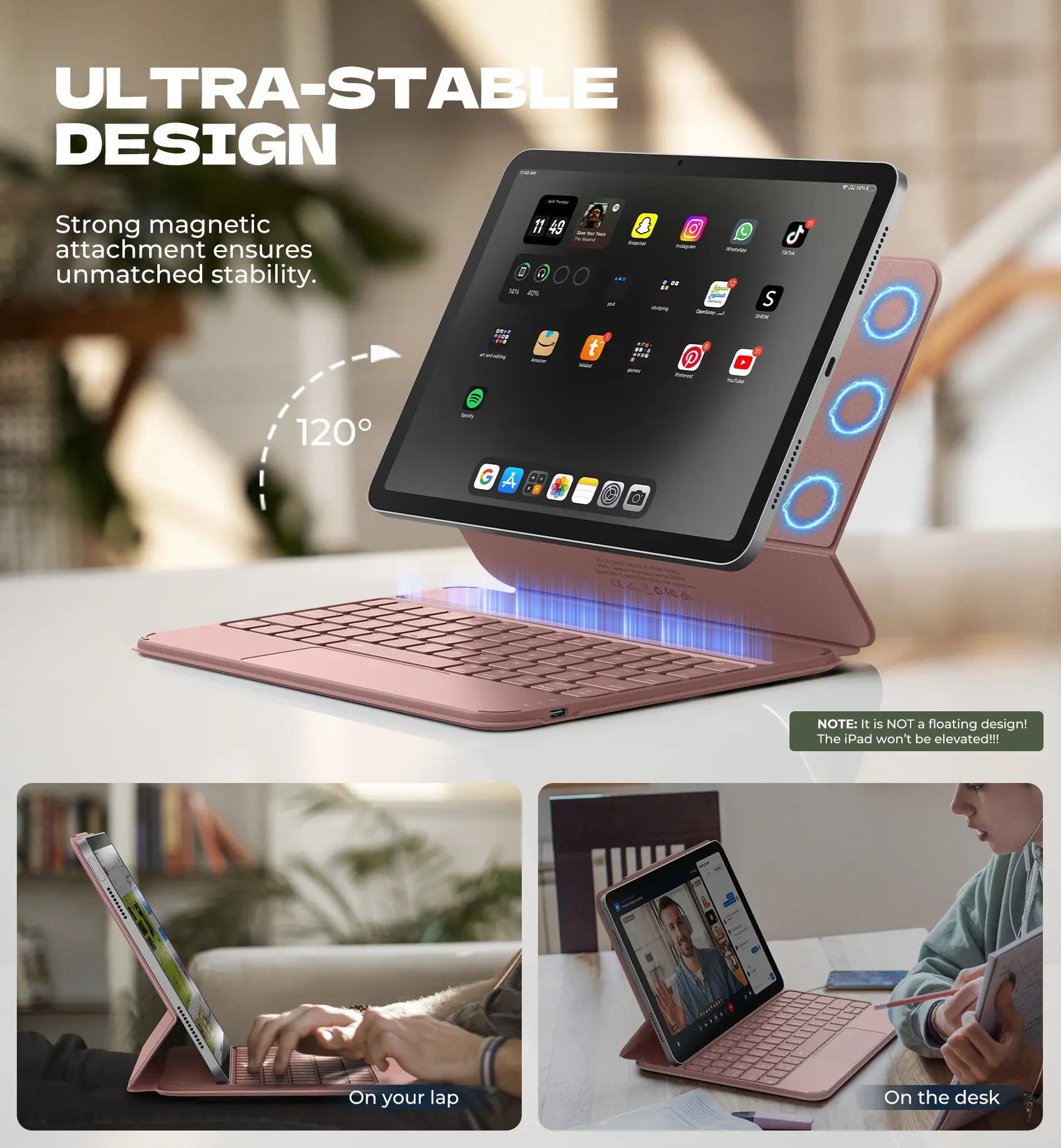 Dexnor Magnetic Keyboard Case for iPad Air/Pro 11 — Trackpad & Backlit Keys