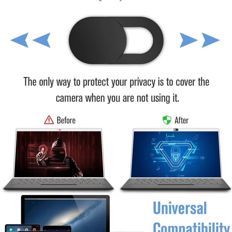 Ultra-Thin Sliding Webcam Covers — Laptop, Tablet & Phone Privacy Pack